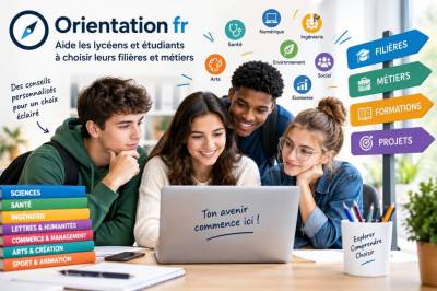 Orientation fr : aide les lycéens et étudiants à choisir filières, métie