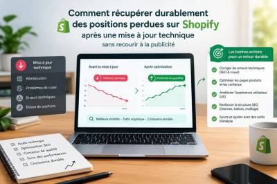 Comment récupérer durablement des positions perdues sur shopify après une mise à jour technique sans recourir à la publicité