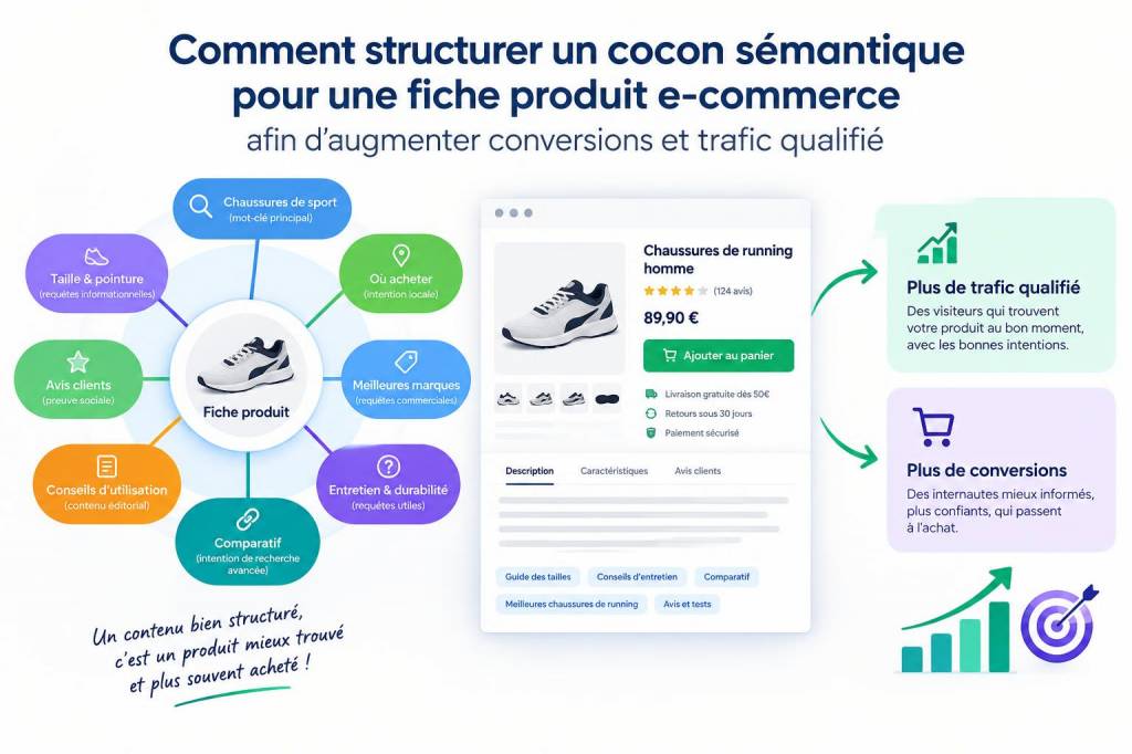 Comment structurer un cocon sémantique pour une fiche produit e‑commerce afin d’augmenter conversions et trafic qualifié